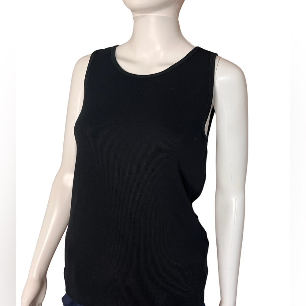 Lauren Ralph Lauren black ribbed tank top